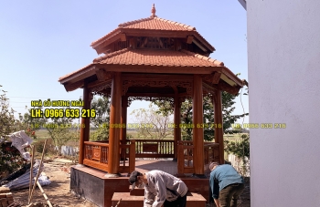 Nhà lục giác 2 tầng mái tại Yên Lạc Vĩnh Phúc